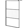 KGPWRCVD Parete doccia Walk-In 115 x 195 cm ESG nero opaco