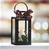 EMOS Lanterna LED antica con decorazione, stile vintage retrò, candela LED con effetto fiamma, IP20 per interni, funzionamento a batteria (3 x AAA), 10.000 ore, bianco caldo, 10 x 20 cm, nero