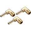 M METERXITY Ottone Tubo Dentellato Raccordi 6mm 1/4 PT Maschio 3pz | 90 Gradi Gomito Ottone 6mm Dentellato Riduttore Applicare a Acqua Carburante