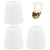 BENECREAT 3 Confezione di Paralume di Ricambio In Vetro Satinato, Paralume In Vetro A Forma di Cono, Paralume Bianco per Lampade A Sospensione, Applique Da Parete, Bagno, Cucina, Camera Da Letto