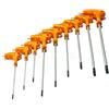 LED LEDS CHIAVI TORX AD ELLE CON FORO SET 9 PEZZI CON MANICO CROMO VANADIO