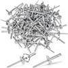 Dewdropdale 120 rivetti a espansione, in alluminio, con testa grande, 4,8 x 21 mm (testa da 16 mm), rivetti argentati per veicoli, mobili, attrezzature meccaniche