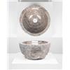 wohnfreuden Lavabo in marmo, rotondo, 30 cm, grigio, con selezione unica