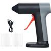 Zohisin Kit macchina per colla a caldo da 3,7 V, mini macchina per colla a preriscaldamento rapido 30 secondi, con 30 stick di colla, batteria ricaricabile da 2000 mAh, per lavori (Rossa)