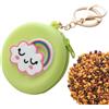 Pcingsia Borsa in Silicone per Cani, Tascabile, con Cerniera, Riutilizzabile, con Portachiavi, Porta dolcetti per Animali Domestici, per Viaggi e Passeggiate
