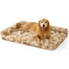 COZY KISS Letto Ortopedico per Cani Grandi XXL, 122x89cm | Cesta morbida in similpelle per cani - lavabile, antiscivolo, con fodera rimovibile, strato impermeabile, M, Marrone