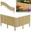 ACXIN Rollborder - Recinzione in legno di pino, lunghezza 200 cm, altezza 40 cm, bordo per aiuole e aiuole, in legno di palizzata, per aiuole, piante, decorazione naturale, colore legno