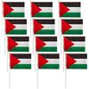 SLEEKEE 12 Bandiere Palestinesi Multicolori 14 x 21 cm, Portatili, Durevoli, Per Uso Esterno e Eventi
