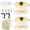 Nastopee Confezione da 2 trappole per pulci, per la casa con 4 lampadine a LED, 12 fogli di carta adesiva, atossici, inodori, cattura pulci, per tappeti e biancheria da letto