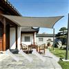 KADING Tenda Ombreggiante Esterno Impermeabile 8 x 4.5 M Vele Ombreggianti Rettangolari Tende da Sole per Balconi Tenda a Vela Protezione Raggi UV per Giardino Esterno terrazza - Grigio chiaro