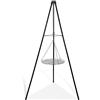 CCLIFE Griglia Treppiede Barbecue con Braciere,altezza 205cm griglia Girevole Portatile,Catena Regolabile in Altezza