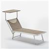 Produce Shop Lettino Spiaggia Mare Prendisole in Alluminio Santorini Limited Edition - Nature - Grigio Santorini
