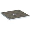 LUX ELEMENTS Piatto doccia impermeabile, pronto per piastrellare, TUB-MQ 900 LTUBE10101, grigio, 90 x 90 cm