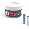 TOX Aqua Stop Pro, ancoraggio sigillante multiuso 8/50 per fissaggi su pareti e pavimenti piastrellati, in plastica speciale HDPE, con vite 6x70 mm, 014271021