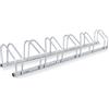 CCLIFE Rastrelliera Biciclette da Pavimento per 6 Bici con Larghezza Pneumatici Fino a 65 mm Supporto per Bici in Ferro 160 x 32 x 26 cm