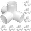 Formufit f0344wt-wh-8 4-way tee PVC Fitting, Furniture grade, 3/10,2 cm size, bianco (confezione da 8)