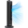 Amazon Basics Ventilatore a Torre Oscillante 71 cm con Angolo di 60 Gradi per Camera da Letto, Soggiorno, Ufficio, 3 Velocità, Controllo Meccanico Intuitivo, Nero Opaco, 35W, 71 cm x 24 cm x 24 cm
