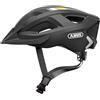 ABUS Casco da Bici Aduro 2.0 con Luce, Nero / Arancione, Taglia S | Casco city con EPS e guscio in policarbonato, 14 canali di ventilazione, sistema Zoom Evo Adult e riflettori