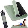 BAKAJI Tappetino Yoga in TPE Ecologioco Doppio Strato Antiscivolo Alta Densità Materassino Tappeto Allenamento Fitness Aerobica Palestra Ginnastica Dimensione 180 x 61 cm con Custodia