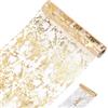 LUXECOVE Runner da tavolo dorato 28 cm x 10 m, runner da tavolo in lamina d'oro per tavolo da pranzo, tagliabile a piacere, tovaglia metallica glitterata, adatto per matrimoni, feste, decorazioni di compleanno