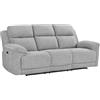 Vente-unique - Divano relax 3 posti Keluno - poliestere - grigio