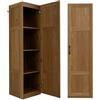 KOMFOTTEU Credenza da Cucina con Manico in Metallo, Armadio a Buffet Antiribaltamento, Mobile da Bagno Stretto a 4 Ripiani, per Sala da Pranzo, Soggiorno, 37,5 x 40 x 150 cm (Naturale)