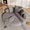 Kuczn Divano multifunzionale Boneless - Divano letto pieghevole autoportante con funzione letto, divano modulare in velluto a coste, letto ovale con cuscino, divano letto per soggiorno e camera da letto