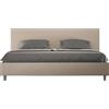 Bonussi Letto Matrimoniale Extra Large 200x210 cm con Rete Adele Tortora