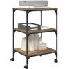 vidaXL Supporto per Stampante Rovere Artigianale 50 x 41 x 75 cm