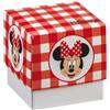Ingrosso e Risparmio Bomboniere Compleanno 10 pz Scatoline Portaconfetti Cubo in Cartoncino con Topolina Fondo e Coperchio per Bimba Rosso a Quadri Nascita Battesimo Fai da Te Confettata Segnaposto