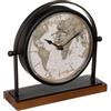 ATMOSPHERA CREATEUR D'INTERIEUR Orologio da tavolo Flavia, metallo e legno, nero, H20 cm