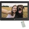 DYTWXG Cornice digitale per foto 15/17/20 pollici Lettore video musicale per foto, cornice elettronica per telecomando, sensore di movimento, regalo per amici e familiari,Black-20Inch (Black 20Inch)