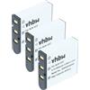 vhbw 3x batteria compatibile con Epson PC L-500V fotocamera (950mAh, 3,7V, Li-Ion)