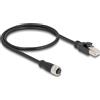 Delock 60072 DELOCK M12 Adapterkabel D-kodiert 4 Pin BU zu RJ45,ST 50 cm