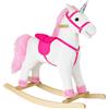 Leantoys Cavallo in corsa Unicorno Bianco Suoni Muove Muso Coda 74 Cm