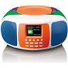 LENCO SCD-861KIDS - Radio portatile DAB+/FM con Bluetooth®, lettore CD e ampio display LCD a colori - Colori allegri per i bambini