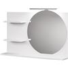 VICCO Specchio con mensola Vicco Avena Bianco 80 x 50 cm con 3 scomparti aperti, Model 58559