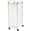 Seville Classics Carrello Organizer con 10 cassetti, Argento, Grande