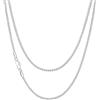 Richsteel 2/4/6MM Collana Uomo Donna a Maglie Veneziana in Acciaio Inossidabile, Catena Briolette Argento/Oro/Nero Lunghezza 35-76CM