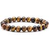 Hamoery - Braccialetto elastico in agata per yoga, 8 mm, con perline di pietra naturale