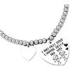 Beloved ❤️ Bracciale da donna, braccialetto in acciaio emozionale - frasi, pensieri, parole con charms - ciondolo pendente - misura regolabile - incisione - argento - tema famiglia (BL1)