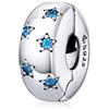 ShiYu Stopper Clip Bead per bracciali Pandora, pdistanziatore a stella Charm in argento 925 con portagioie
