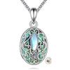 CUPENDA Collana con medaglione a forma di farfalla per foto, in argento Sterling, ciondolo in filigrana con pietra di luna, gioiello a forma di farfalla, regalo per donne e mamme