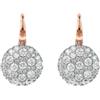 BRONZALLURE Orecchini Donna placcati Oro 18k - Orecchini Pendenti Tondi Anallergici con Pavé di Cubic Zirconia - Gioielli Made in Italy - Idea Regalo Compleanni, Anniversari, Festa Donna, Festa Mamma