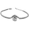 Cavaliere Gioielli Bracciale Campanella Capri Argento 925 Rodiato Sfere Sfaccettate Diamantate Donna Amuleto Portafortuna Ragazza Made in Italy