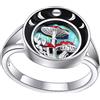 HUKKUN Anello da Strega Argento 925 Celtico Strega Nodo Anello Streghe Gioielli Regali da Donna
