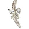 NKlaus Ciondolo da donna in argento 925 Farfalla 11 mm solitario ametista verde placcato in rodio 3949