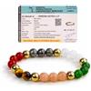 DHWANI ASTRO DhanYog - Braccialetti curativi naturali per uomini e donne con pietre preziose certificate da 8 mm, perline per soldi, magnete e ricchezza, attrazione, prosperità, successo, protezione, fortuna