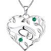 YL Mamma Collana Argento 925 Mom Hold Collana con ciondolo a mano per bambini Regali per mamma
