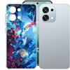 KJYFOANI per Oppo A6 Pro 5G (6.57) Custodia, Trasparente Morbido Silicone Protettiva Case, Ultra Sottile Anti-Graffio TPU Bumper Cover per - Lupo spaziale